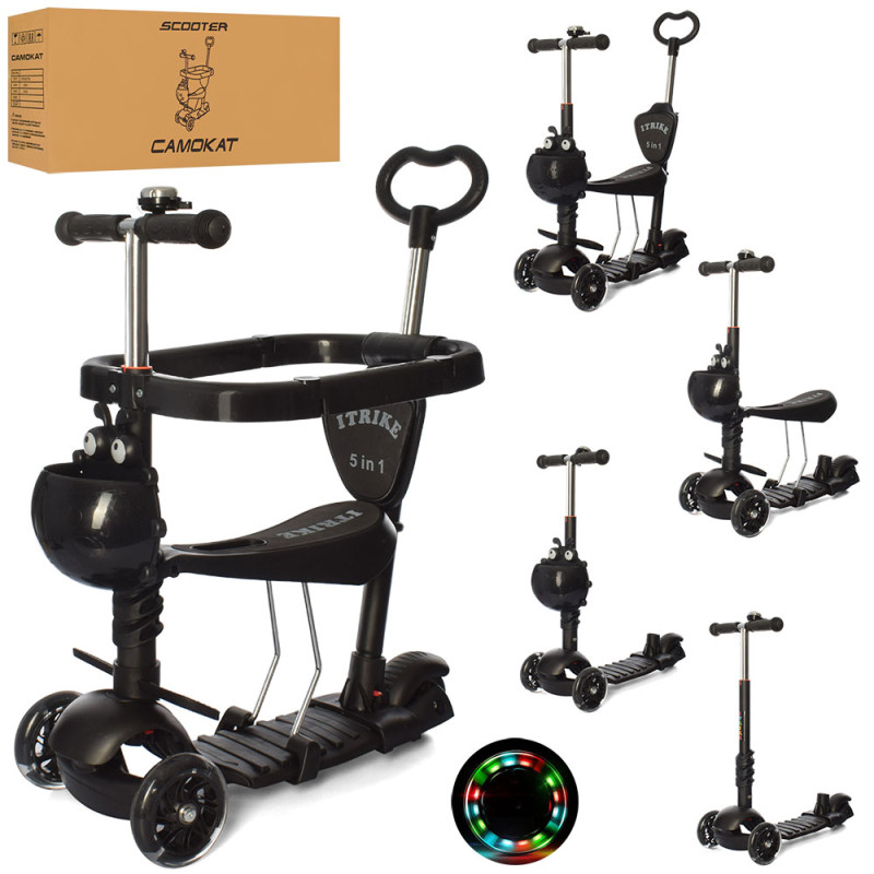 Самокат 5в1 iTrike Maxi JR 3-027-B (black) Самокат 5в1 iTrike Maxi JR 3-027-B (black)